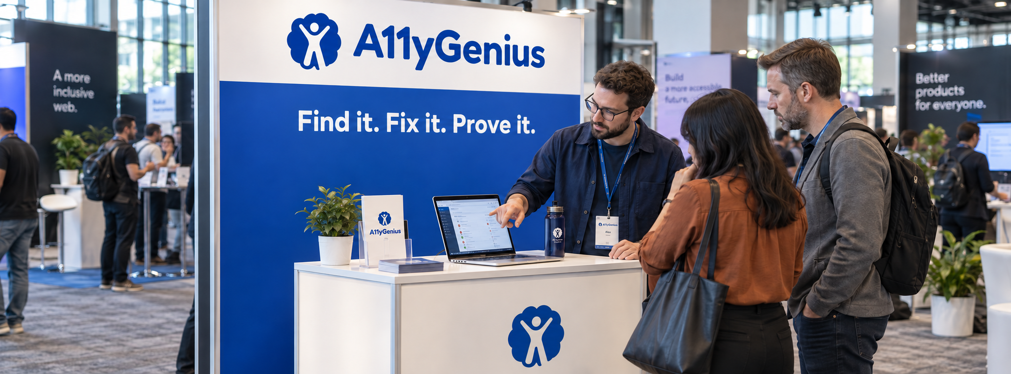A11yGenius brand environment concept.